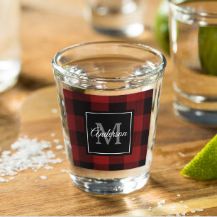 Red Buffalo Play Persoonlijk Initiaal Cadeau Shot Glas