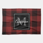 Red Buffalo Play | Persoonlijk Initiaal | Cadeau Theedoek (Horizontaal)