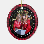 Red Buffalo Plays Lijst met kerstmis Keramisch Ornament (Links)