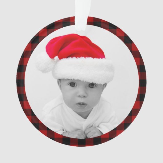 Red Buffalo Pset - Baby's Foto - Grootouders Ornament (voorkant)