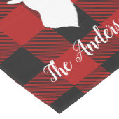 Red Buffalo Pset & Deer | Persoonlijke naam Cadeau Medium Tafelloper (Hoek)