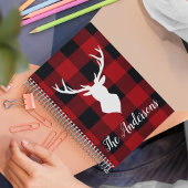 Red Buffalo Pset & Deer | Persoonlijke naam Cadeau Notitieboek