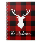 Red Buffalo Pset & Deer | Persoonlijke naam Cadeau Notitieboek (Voorkant)