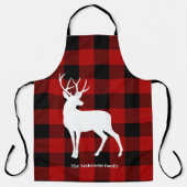 Red Buffalo Pset & Deer | Persoonlijke naam Cadeau Schort (Voorkant)