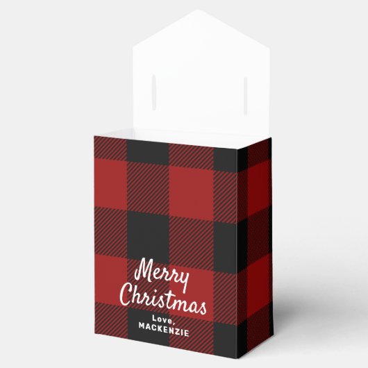 Red Buffalo Pset en Gold Kerstmis Bedankdoosjes (Geopend)