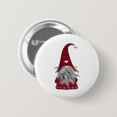 Red Buffalo Pset-kerstfeest Gnome Ronde Button 5,7 Cm (Voorkant /achterkant)