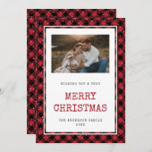 Red Buffalo Pset-kerstkaarten Feestdagenkaart (Voorkant / Achterkant)