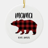 Red Buffalo Pset Mama Beer Holiday Gift Keramisch Ornament (Voorkant)