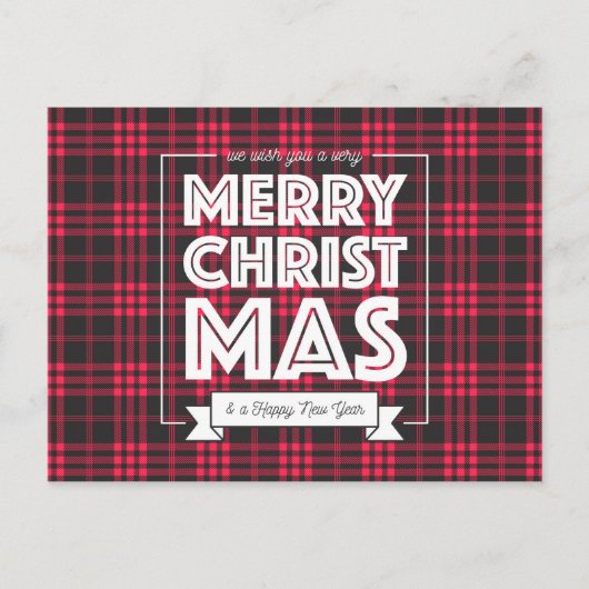 Red Buffalo Pset Merry kerst Briefkaart (Voorkant)