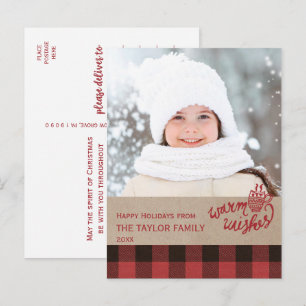 Red Buffalo Pset met kerstfoto Feestdagenkaart