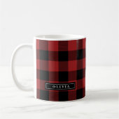 Red Buffalo Pset Pattern Monogramed Mok (Links)