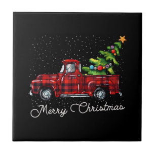 Red Buffalo Pset Pickup Truck met Boom Merry Chr Tegeltje