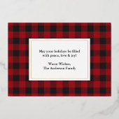 Red Buffalo Pset Prettige feestdagen Foto Gold (Achterkant)