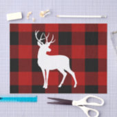 Red Buffalo Pset & White Deer Tissuepapier (Craft)