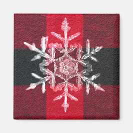 Red Buffalo Pset Winter Holiday Snowflake Magnet Magneet