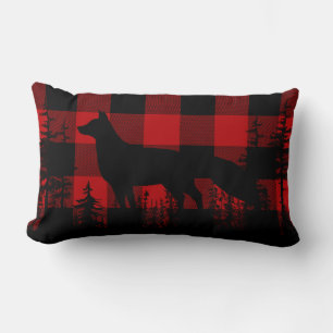 Red Buffalo Pset Woodland Pine Forest Fox Lumbar Kussen