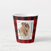 Red Buffalo spelden en persoonlijke naam en foto Latte Mok (Voorkant)