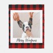 Red Buffalo-speldengoed met wiegfoto Fleece Deken (Voorkant)