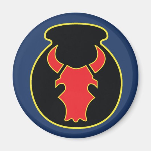 Red Bull CSIB-look embleem, w / Army blauwe magnee Magneet (Voorkant)