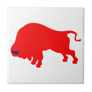 Red Bull Small (4,25 x 4,25 inch) keramische foto- Tegeltje
