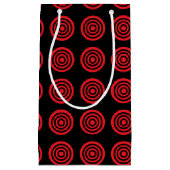 Red Bullseye Black Gift Bag Klein Cadeauzakje (Voorkant)