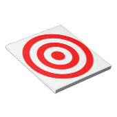 Red Bullseye Target Notitieblok (Schuin)