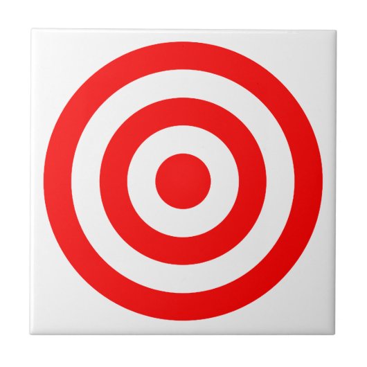 Red Bullseye Target Tegeltje (Voorkant)