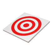 Red Bullseye Target Tegeltje (Zijkant)