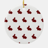 Red Bunnies 2025 Keramisch Ornament (Achterkant)