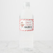 Red Burger BBQ Baby shower Waterfles Etiket (Voorkant)