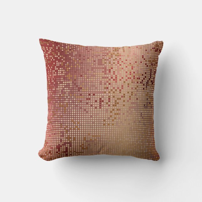 Red Burgundy Gold Vip Shiny Cyber Numeric IT Kussen (Voorkant)