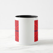 Red Burgundy Keep Calm Jouw tekst Union Jack Flag Mok (Midden)