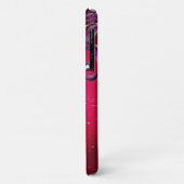 RED BURGUNDY PAARSE BERRIES AND SWIRLS MONOGRAM Case-Mate iPhone CASE (Achterkant/links)