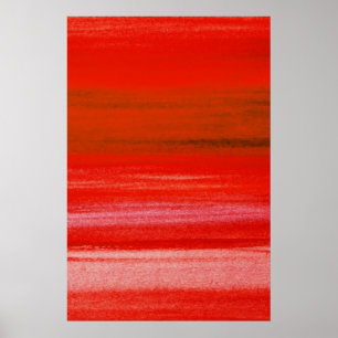 Red Burgundy Pink Waterverf Abstracte achtergrond Poster