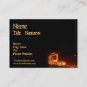 Red Burning Truck in Fire Flams Visitekaartje (Achterkant)