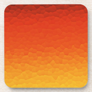 Red Burnt Oranje aan Gold Ombre Crackle Pattern Onderzetter