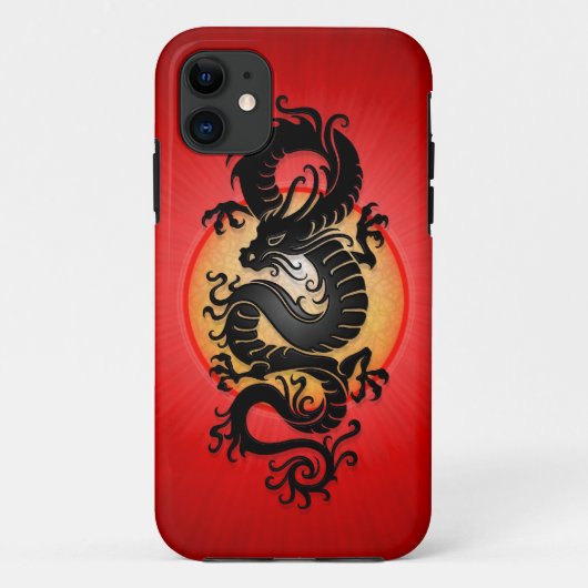 Red Burst Chinese draak Case-Mate iPhone Case (Achterkant)