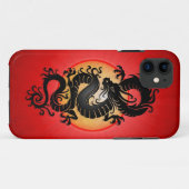 Red Burst Chinese draak Case-Mate iPhone Case (Achterkant (horizontaal))
