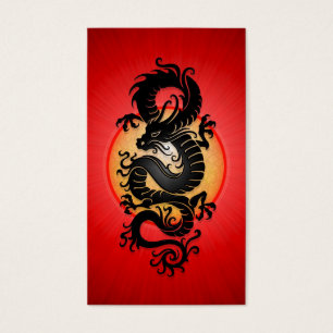 Red Burst Chinese draak Visitekaartjes