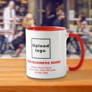 Red Business Brand-teksten over de gecombineerde M Mok
