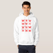 Red Butterflies Mannen Hoodie (Voorkant volledig)