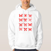 Red Butterflies Mannen Hoodie (Voorkant)