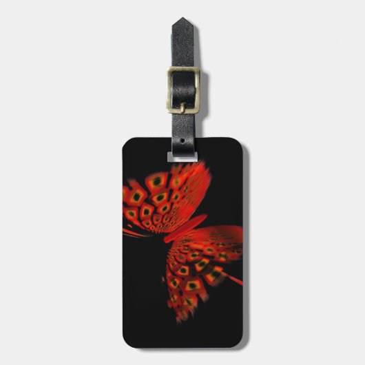 Red Butterfly Bagagelabel (Voorkant verticaal)