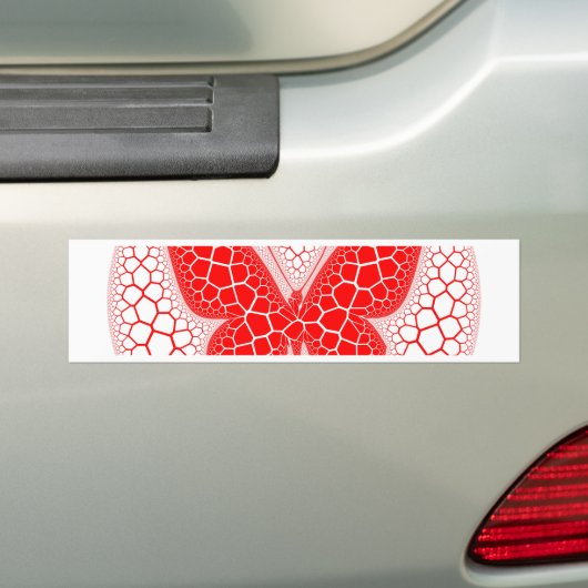 Red Butterfly Bumpersticker (Op auto)