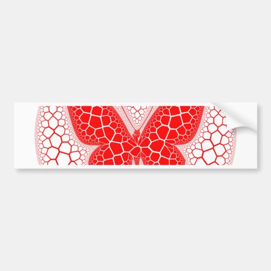 Red Butterfly Bumpersticker (Voorkant)