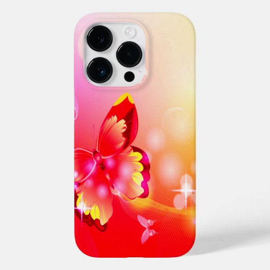 Red Butterfly Case-Mate iPhone Case (Achterkant)