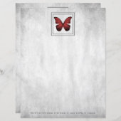 Red Butterfly - Papierblad op maat (Voorkant / Achterkant)