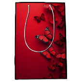 Red Butterfly Valentine’s Gift Bag Medium Cadeauzakje (Voorkant)