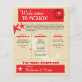 Red Cabo Mexico Wedding Welcome Letter (Voorkant)