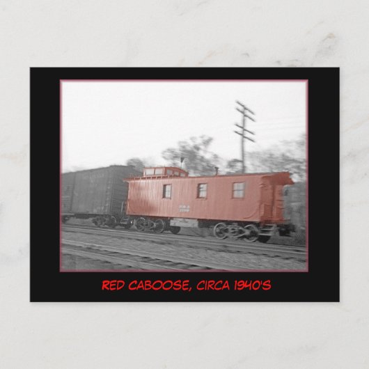 Red Caboose, carte postale des années 1940 (Devant)